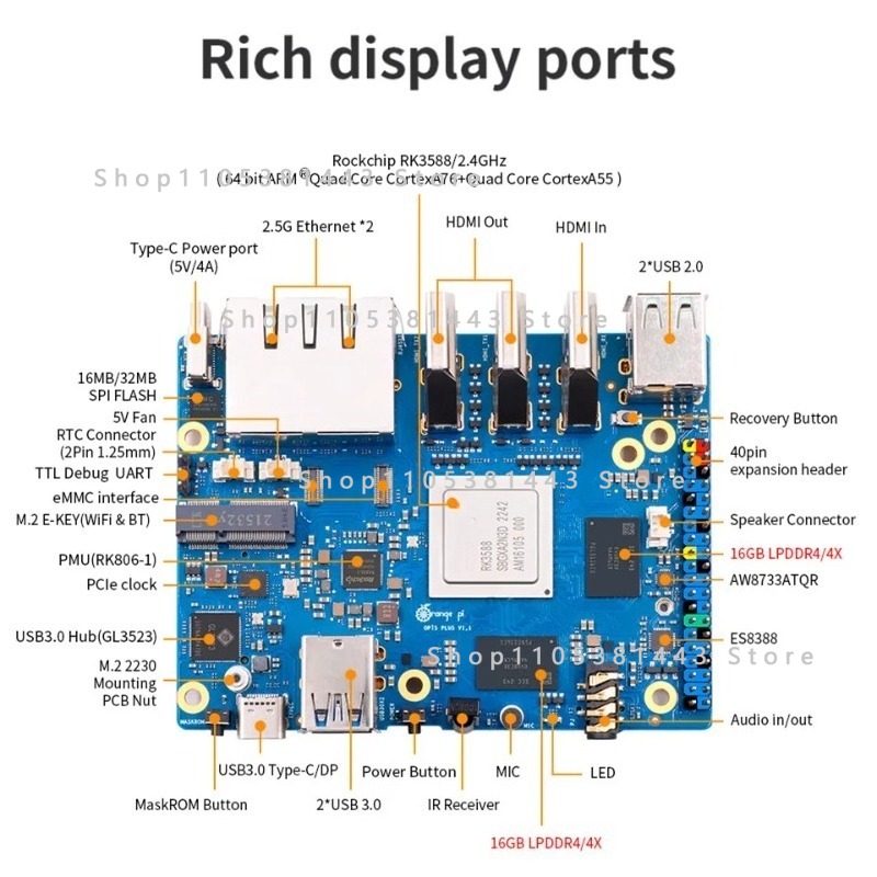 Orange Pi 5 Plus 32gb R-am Sin - đánh giá và giá Orange Pi 5 Plus 32Gb